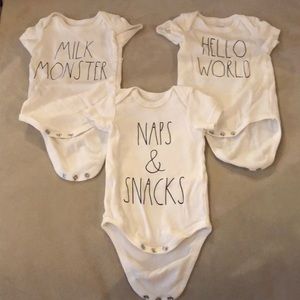 Set of 3 matching onesies
